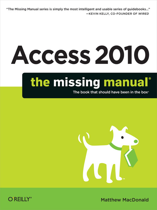 Title details for Access 2010 by Matthew MacDonald - Wait list